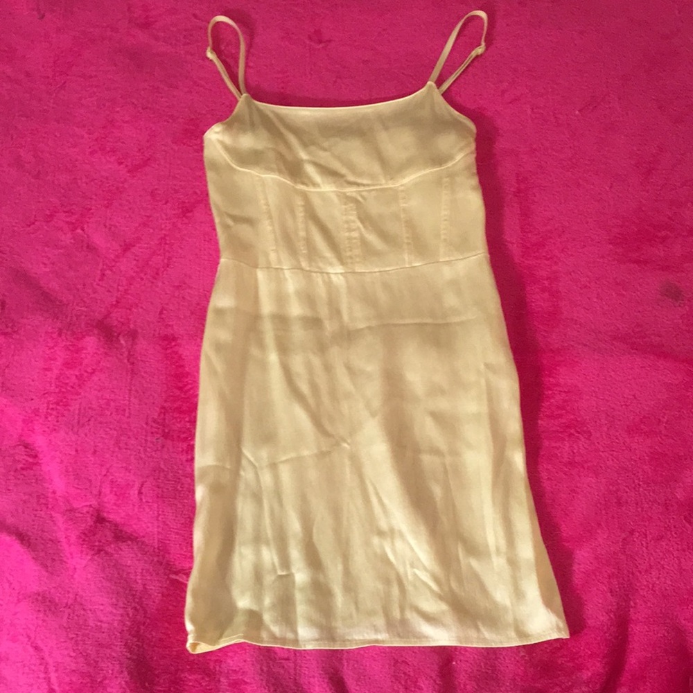 Zara Silk Mini Dress with Spaghetti Straps